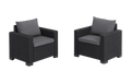 California Armchair x2 - Grey