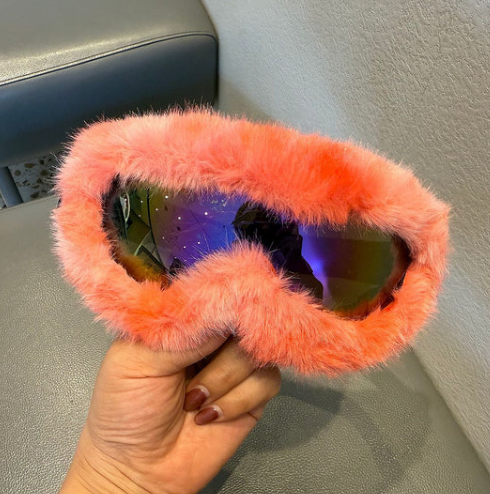 Women's sporty ski goggles with luxurious plush edge Kalsten