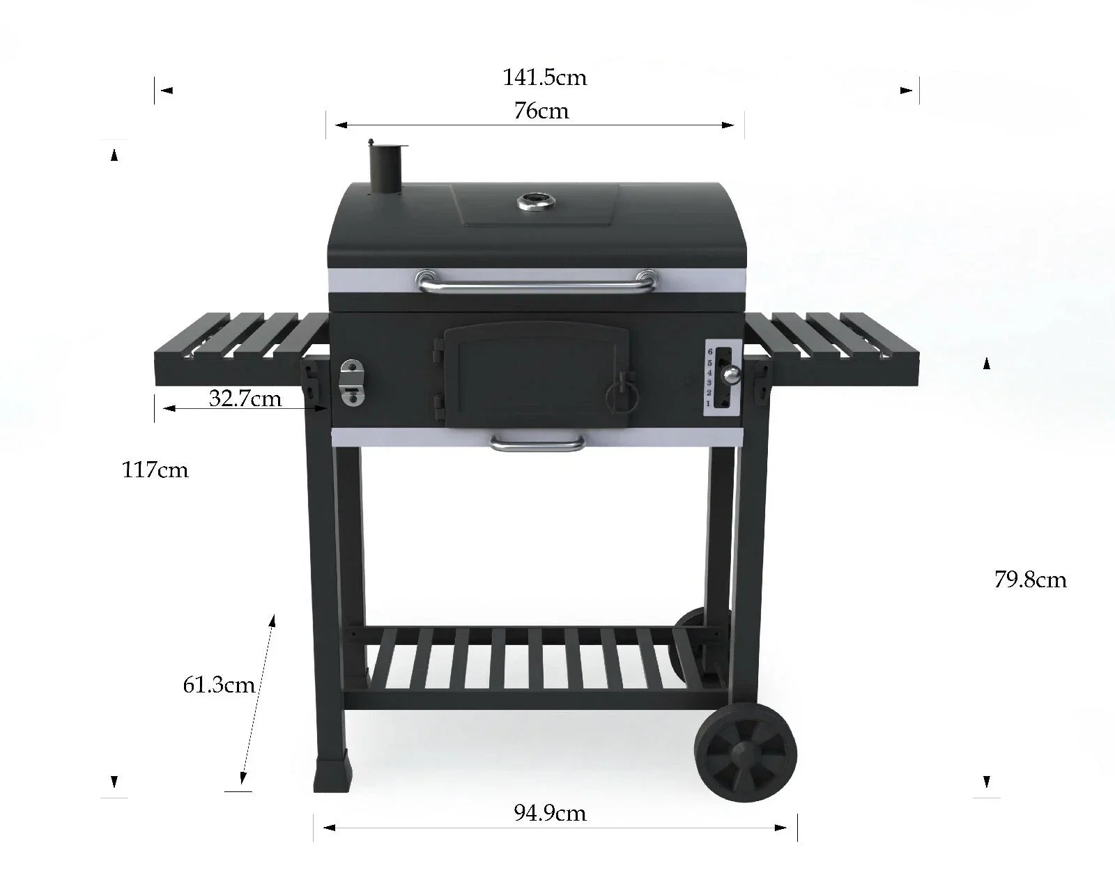 Outdoor XXL Smoker Barbecue Charcoal Portable BBQ Grill Home Garden